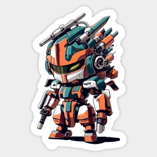 Tiny Mech Warrrior Sticker